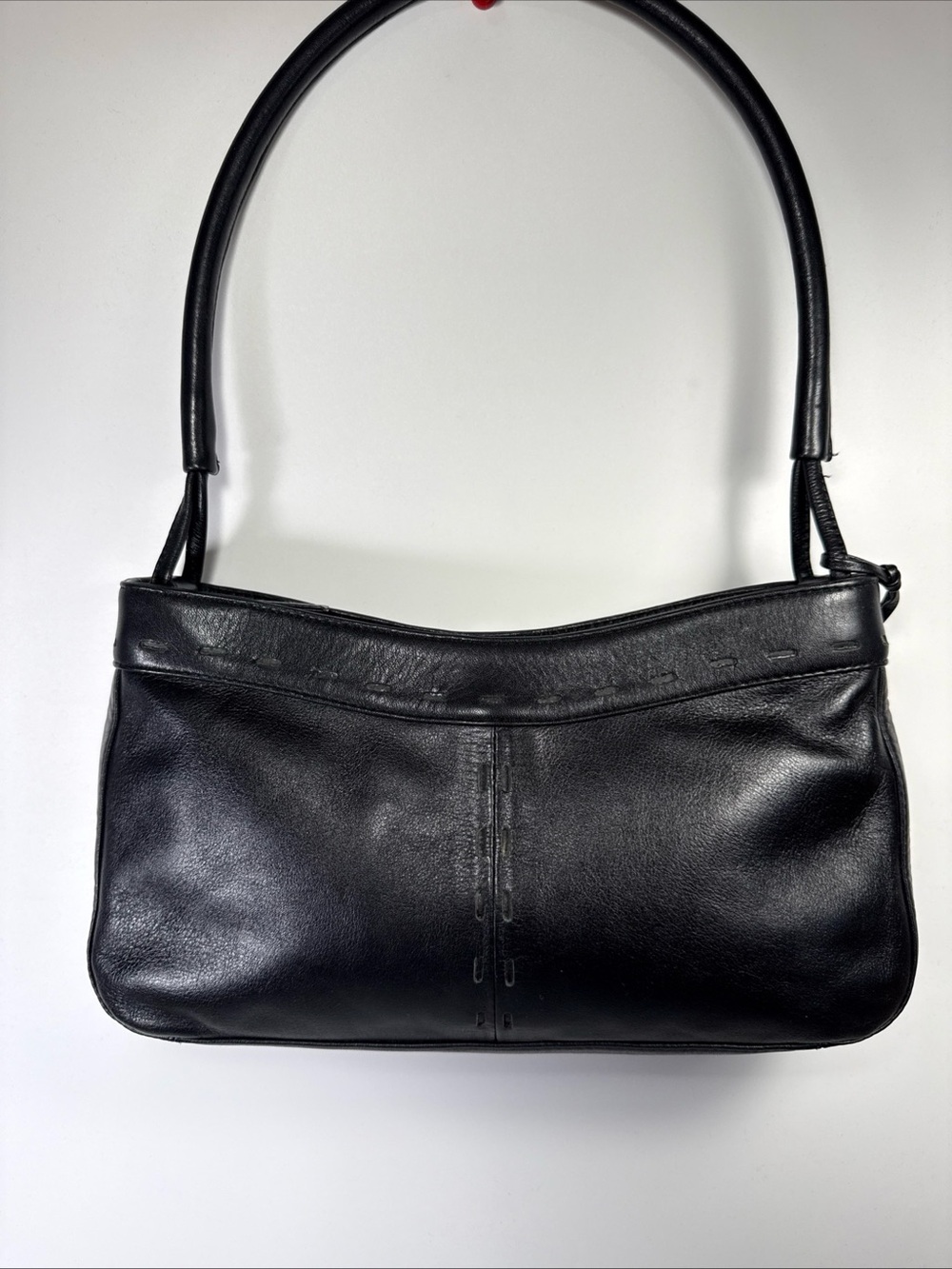 Classic Derek Alexander Black Leather Shoulder Bag - Sleek Everyday Carry